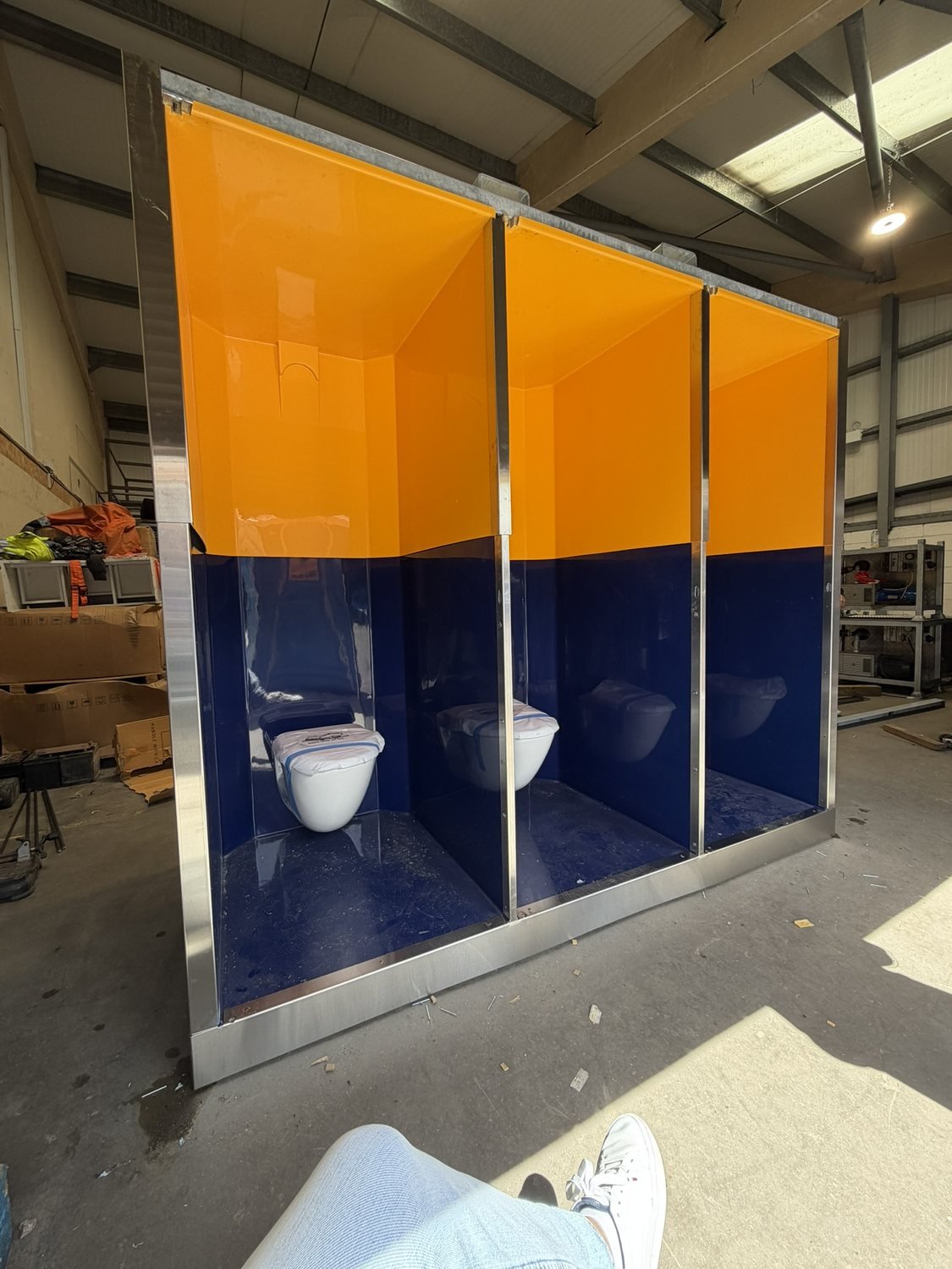 Galvanized steel frame for the Portable Toilets project (photo 4 of 5)